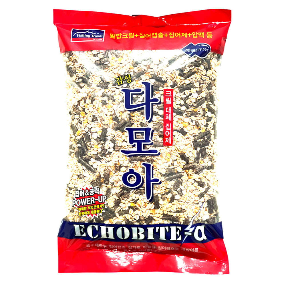 낚시여행 감성 다모아 1봉지 2Kg 크릴 대체 집어제 감성돔 떡밥 밑밥 미끼 압맥 옥수수