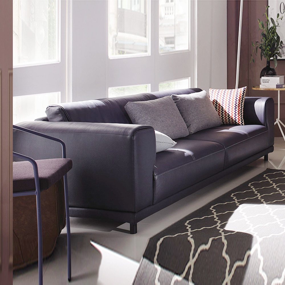 H4K 면피가죽 3인소파