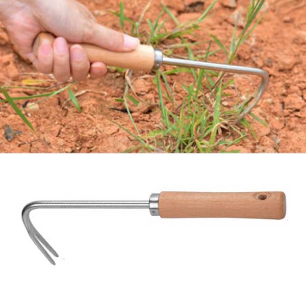 2후크 호미형 잡초제거기 풀 뽑기 호미 갈고리 지렛대 텃밭관리 약초캐기 도구 농기구
