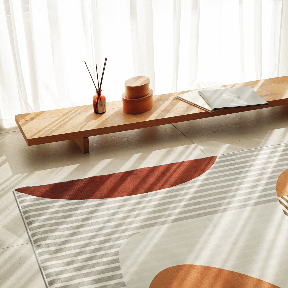 [에모프] 모로칸 러그 워셔블 포인트 러그 방바닥매트 140x200