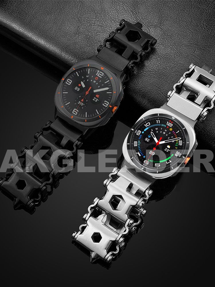 갤럭시워치 7 울트라 메탈 스트랩 접이식 교체 팔찌 밴드 실버 삼성 watch7ultra에 적합 47mm 이미지 6