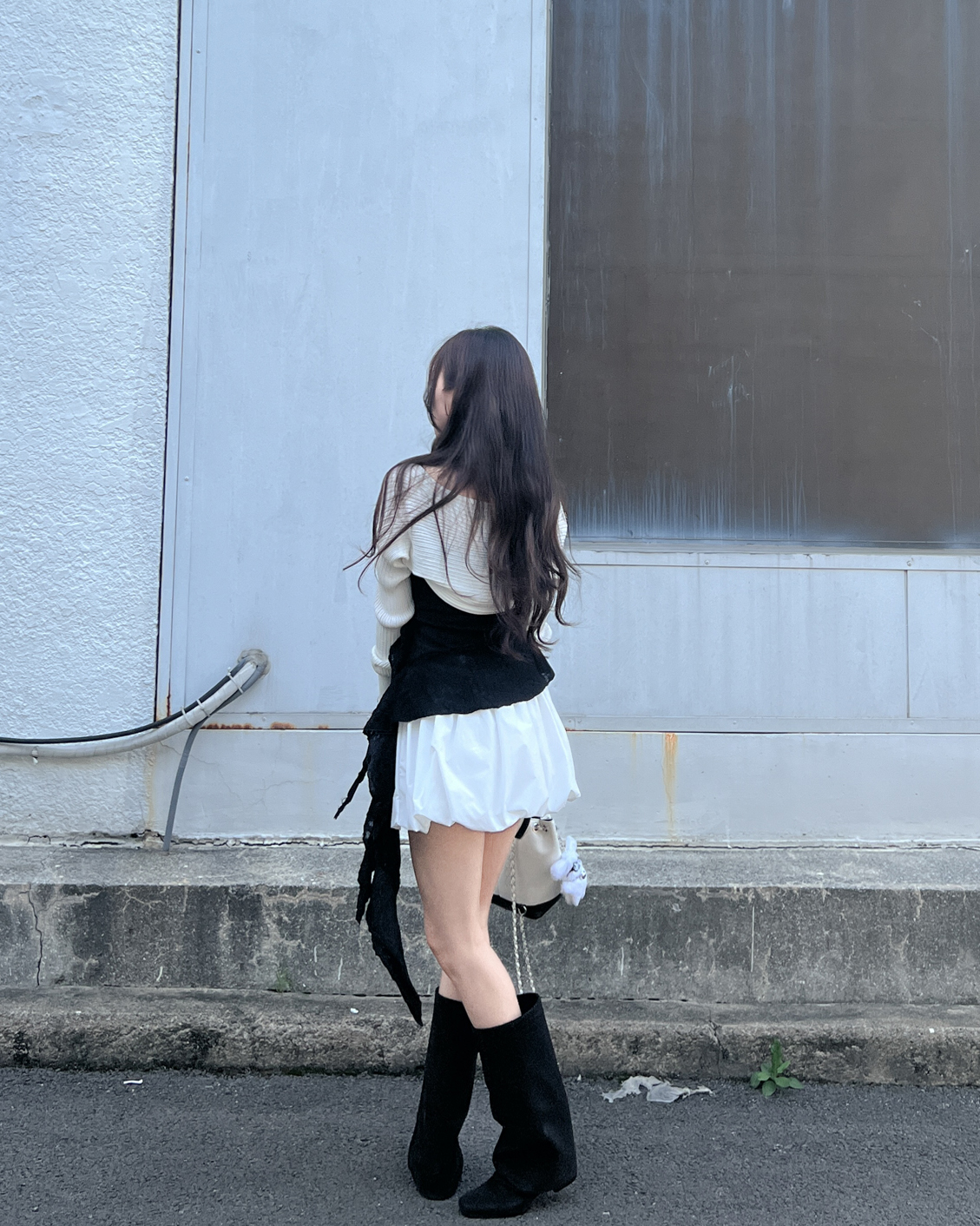 볼레로가디건 볼레로 흰색가디건 - 상세 이미지 3