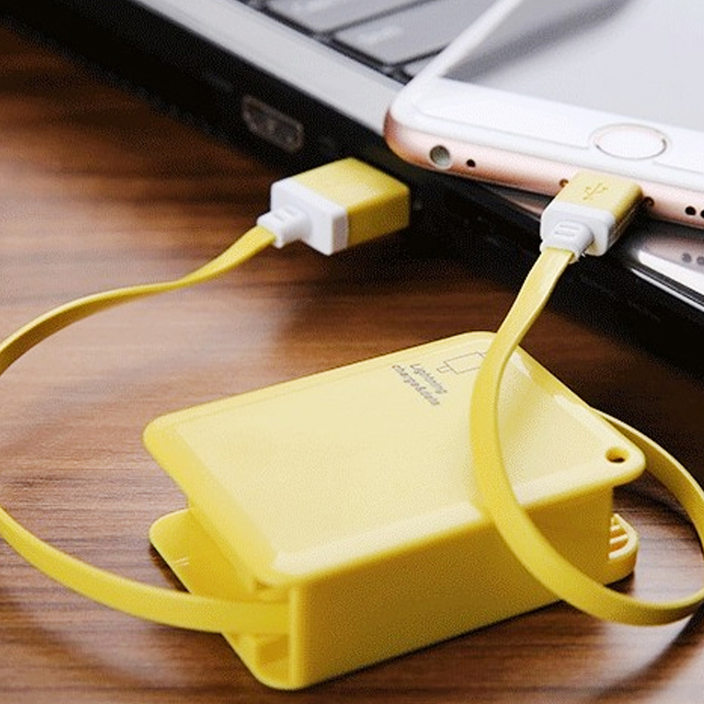 USB 사각 충전 릴케이블 핸드폰 충전선 5핀 8핀 충전기 롤케이블 - 메인 이미지