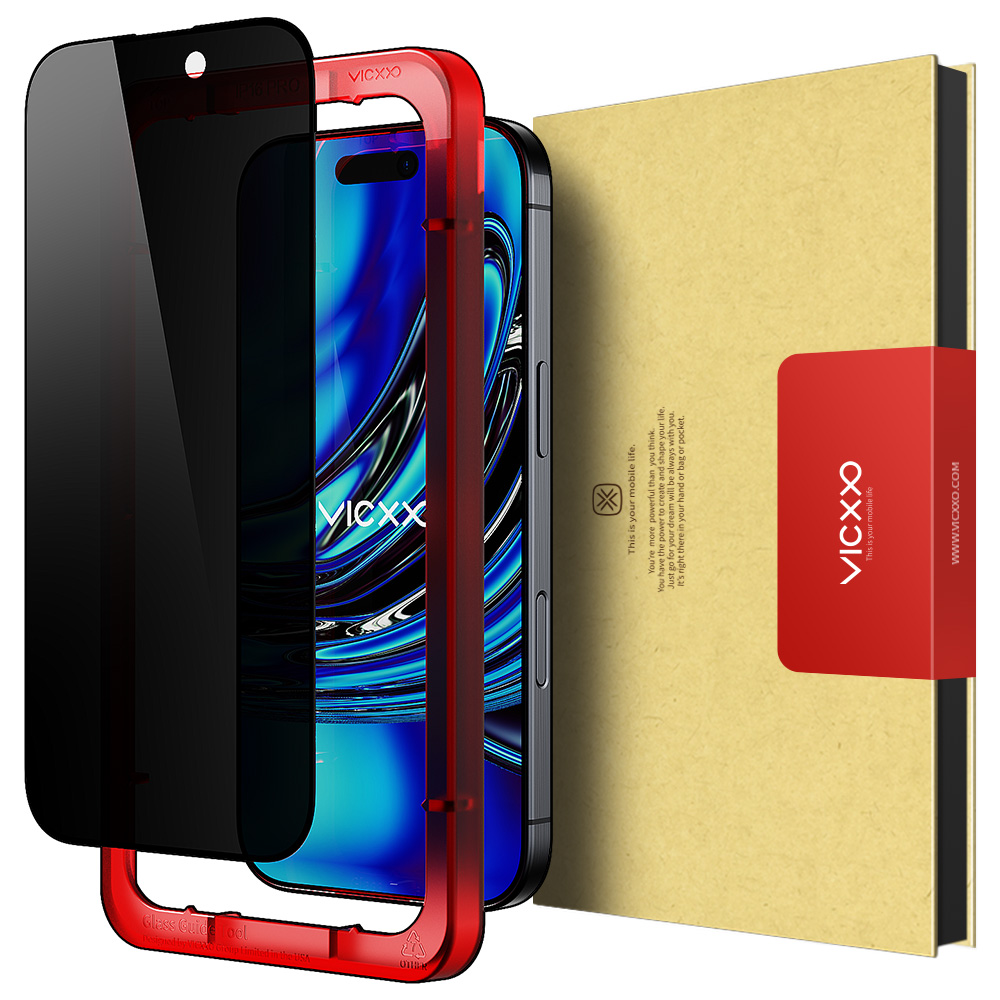 빅쏘 4D 사생활보호필름 강화유리 아이폰16 프로 맥스, 1매입