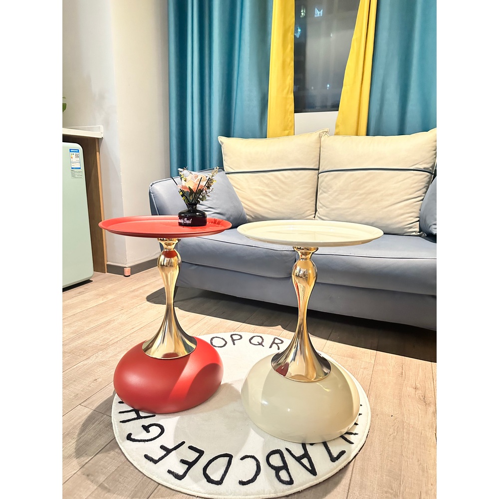 원형 사이드 테이블 거실 철체 소파 침대 옆 탁자 북유럽 인테리어