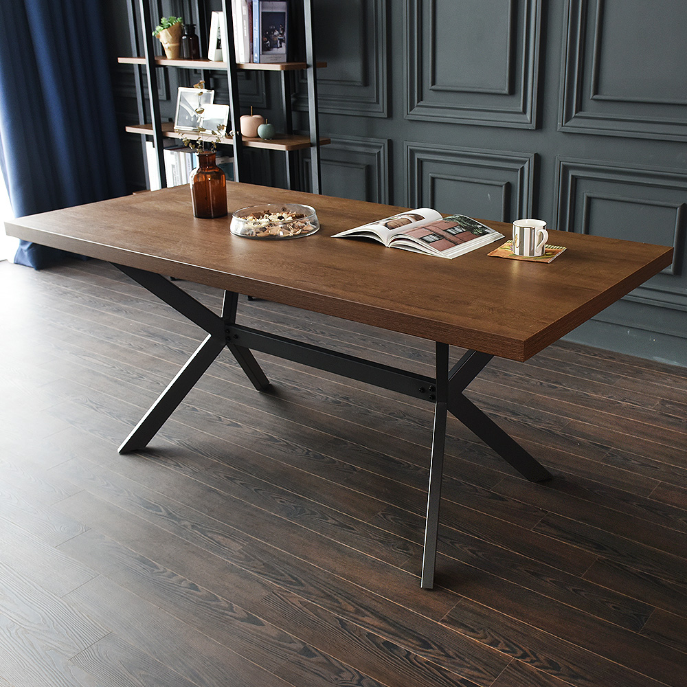 까펠로 대형 테이블 카페 업소용 거실식탁 넓은식탁 1500mm, 월넛블랙