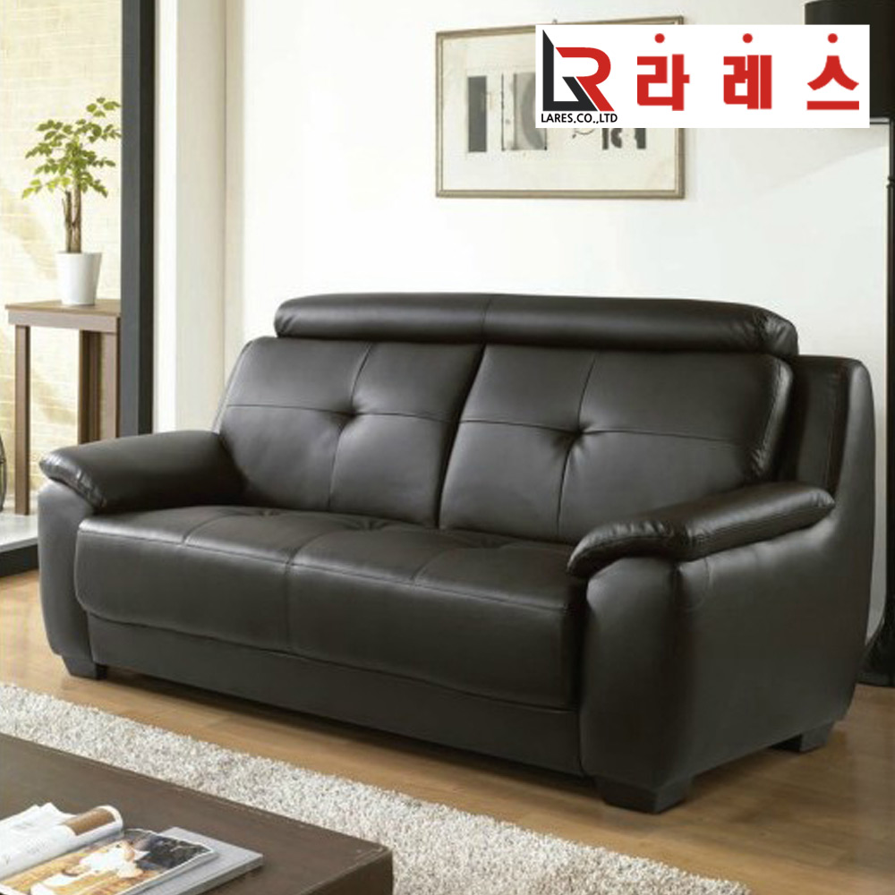 데이크 가죽 3인 소파