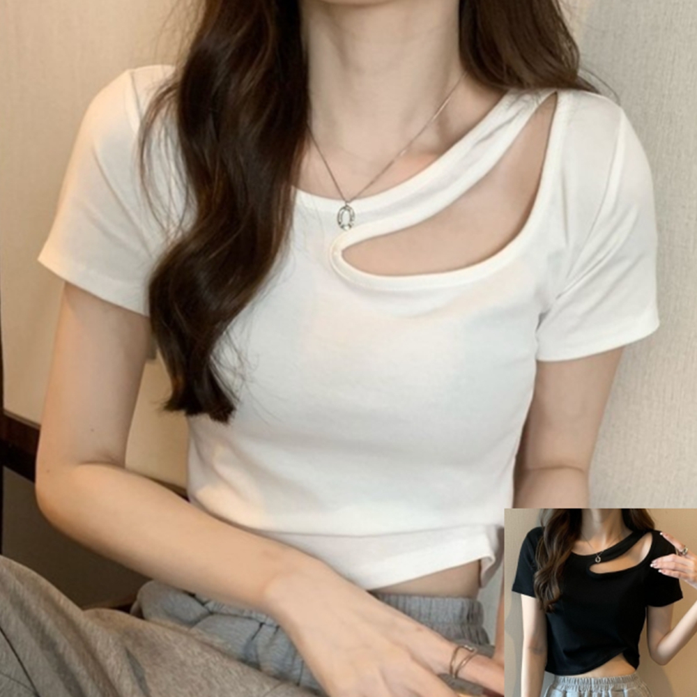 새미크롭티 여성반팔티 이너 나시 여름 크롭 제품 이미지
