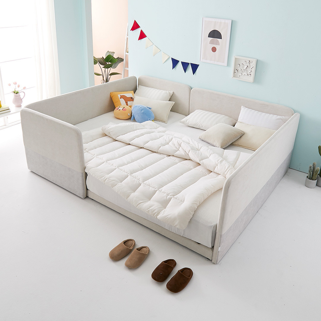 꽃잠 둥지형 패밀리 저상 침대 프레임 싱글+싱글