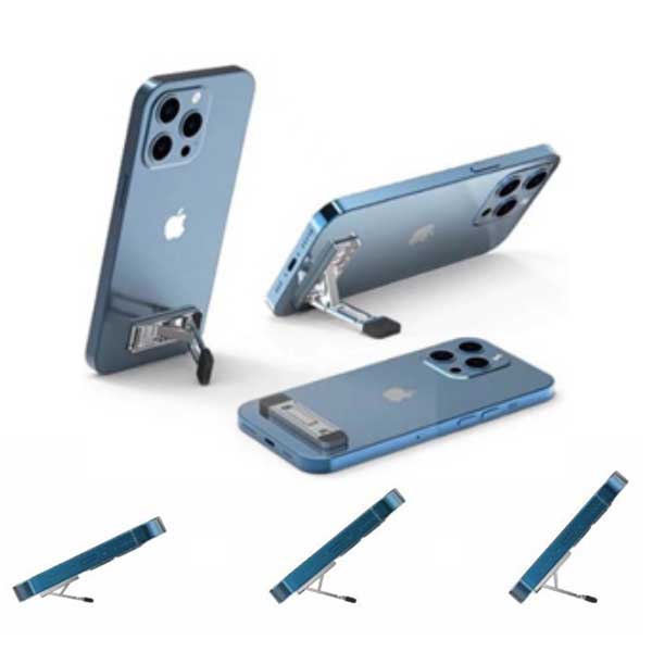 핸드폰 뒷면 부착 거치대 3단형 실버 스마트 링거치대 접이식 책상 스탠드 삼각대 미니 스틱