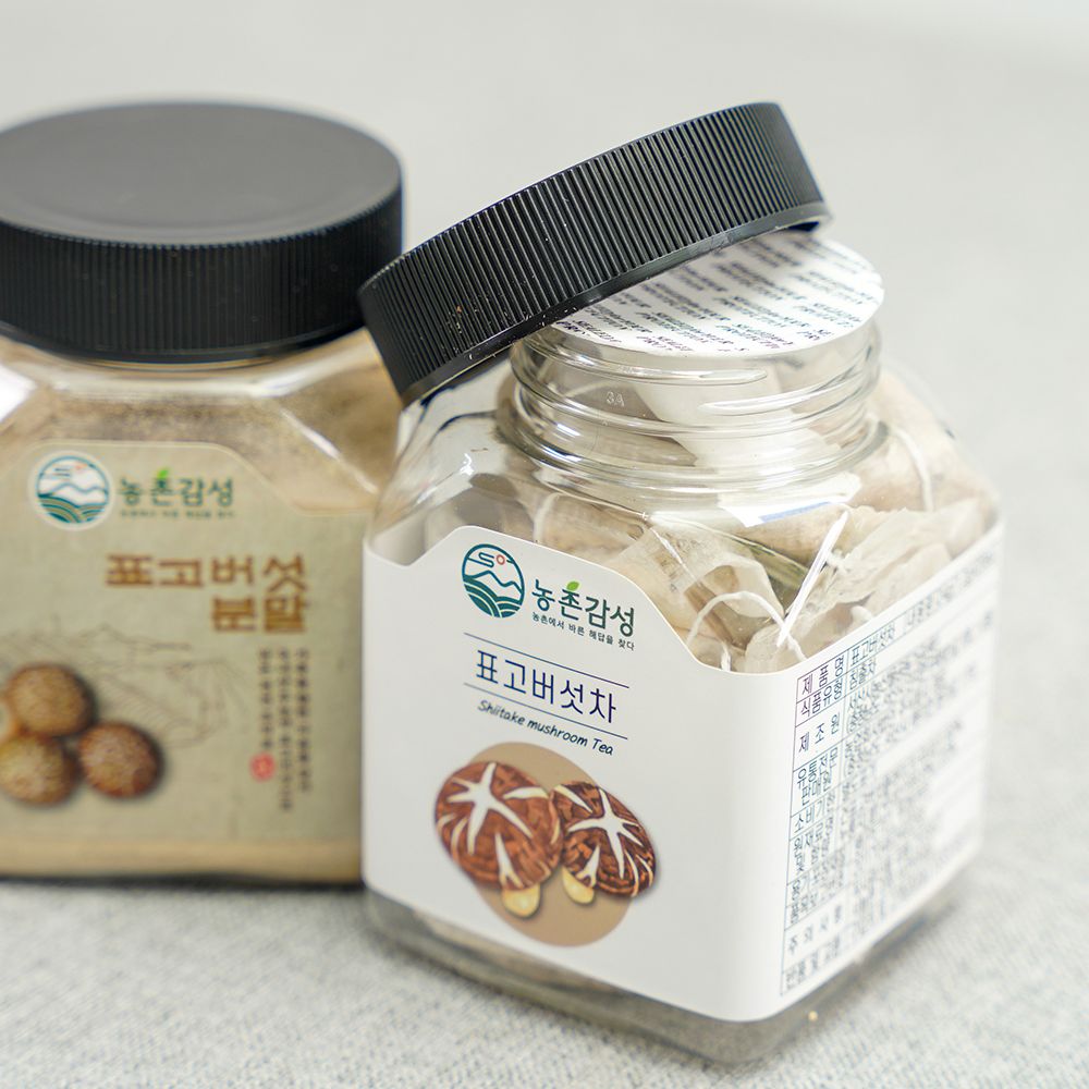 2단 건표고 버섯 차 분말가루 선물세트 - 상세 이미지 4