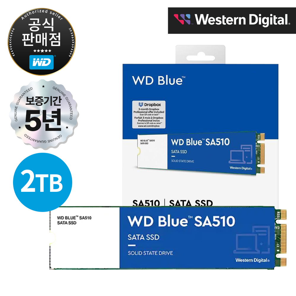 [공식판매점] WD Blue SA510 M.2 SATA 2TB