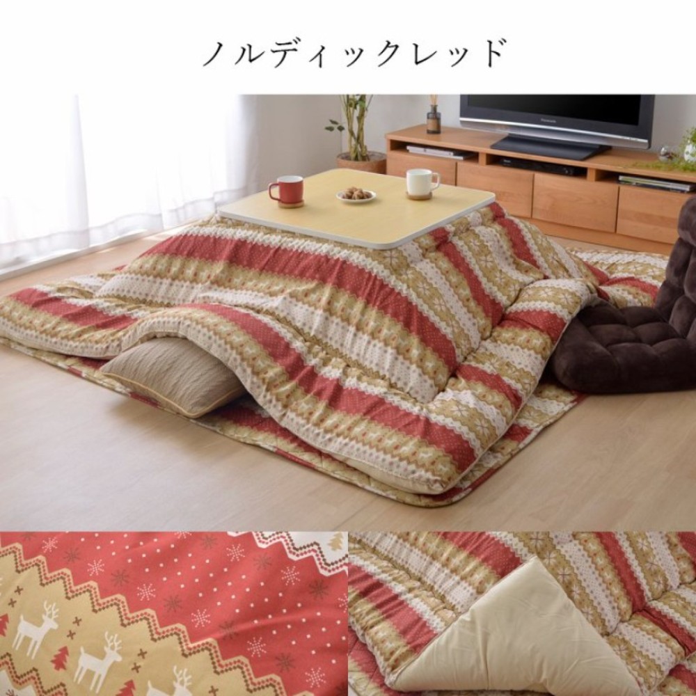 IKEHIKO 일본 코타츠 온열 사각 테이블 + 전용 이불 세트 - 상세 이미지 4