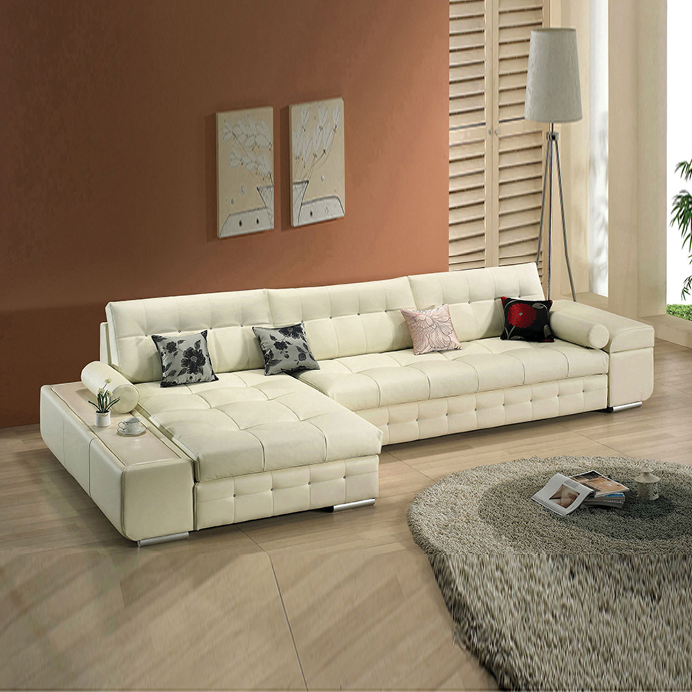 H8K 가죽콤비 카우치소파