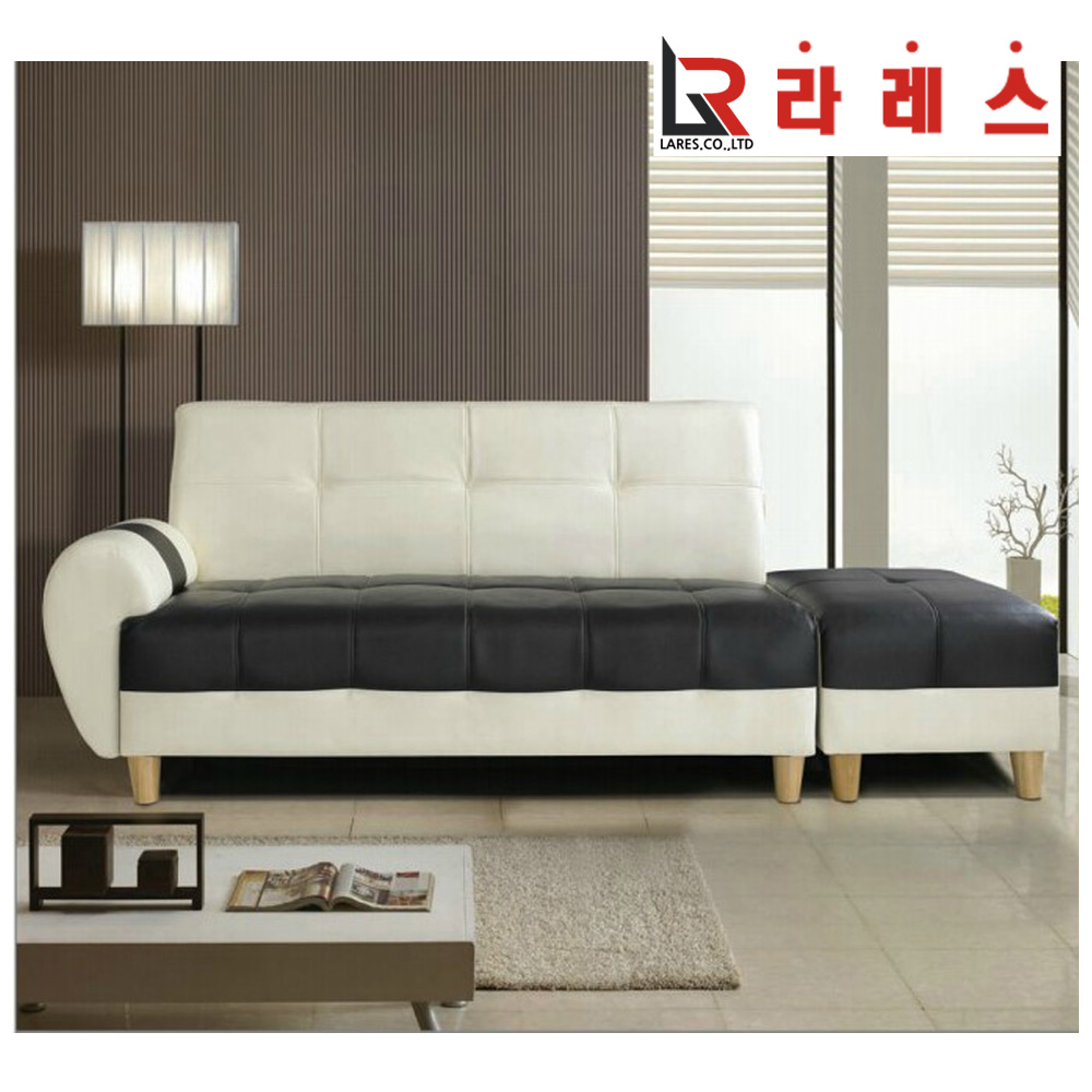 세라 가죽 4인 카우치 소파