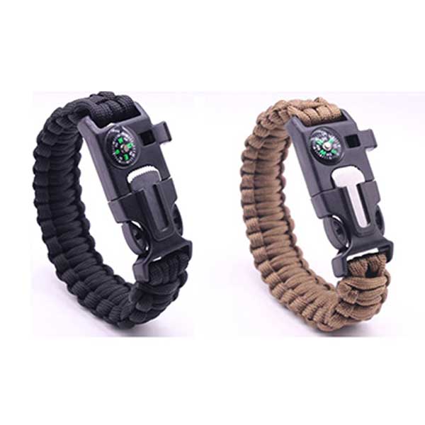 생존 팔찌 베이직 로프 나침반 부싯돌 밧줄 캠핑 파이어스틱 서바이벌 비상용 호루라기 파라코드 재난 용품 키트