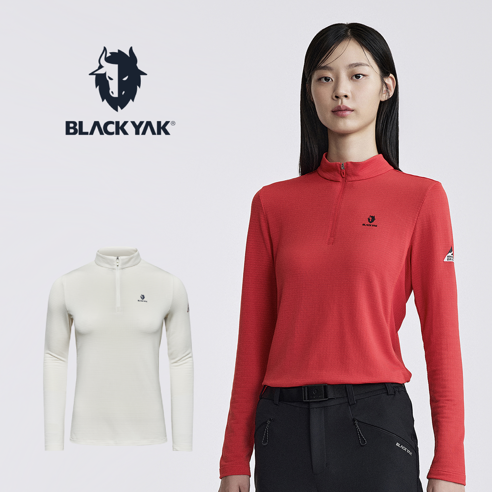 블랙야크 폴라텍 파워그리드 집업티 여성 등산복상의 티셔츠 - 메인 이미지