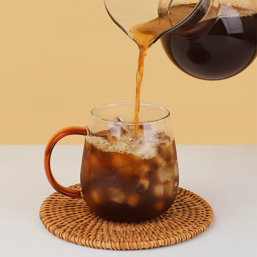 아포가토잔 가벼운 머그컵 투명 아이스커피잔 내열유리 찻잔