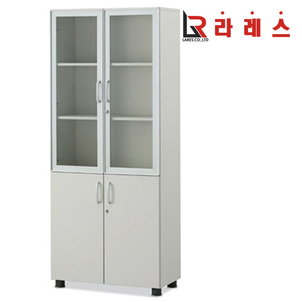 브이엔2 5단 알루미늄 유리장 - 상품 이미지