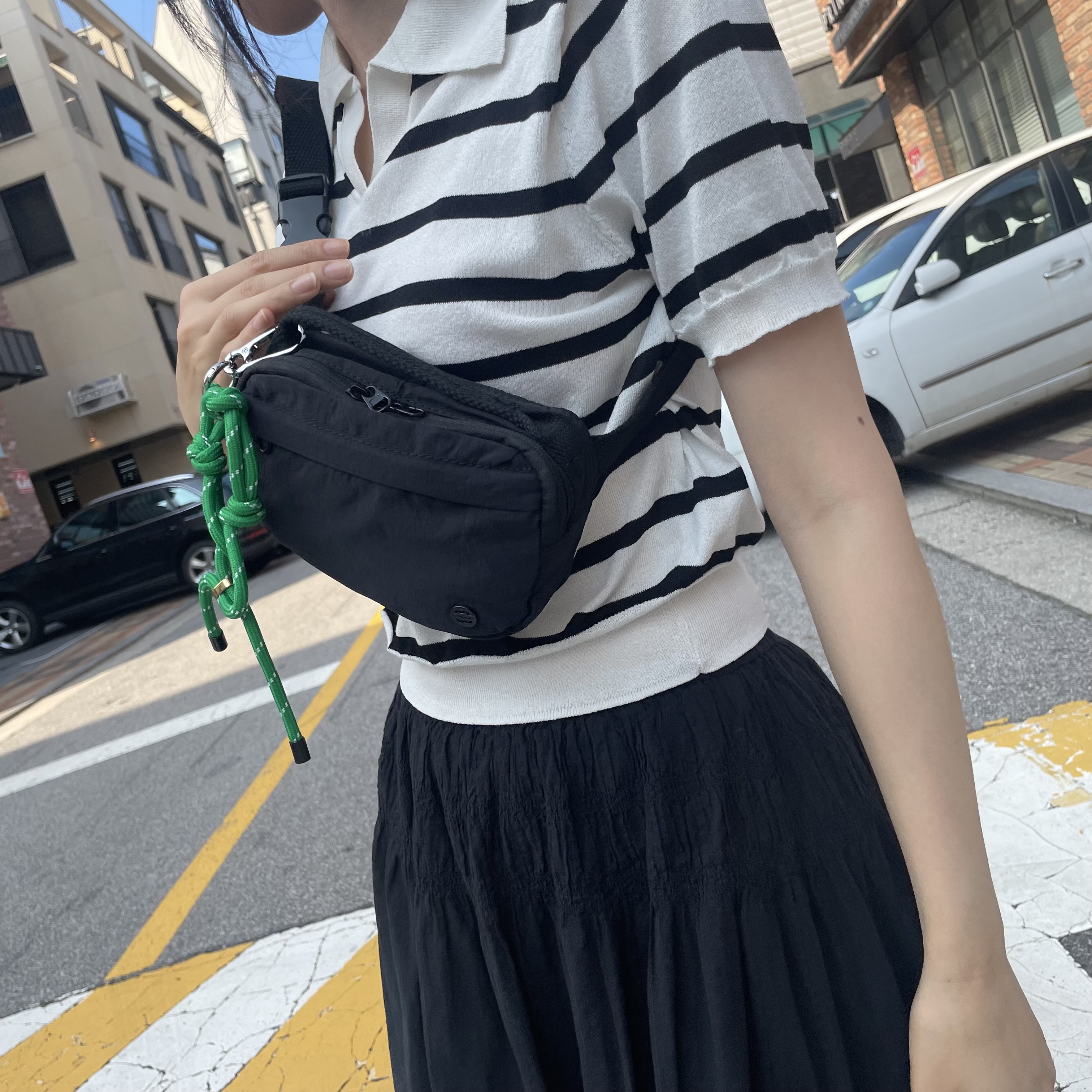 므떼 여행용 크로스백 가벼운 RFID차단 가방 도난방지 보부상 슬링백 핸드폰 나일론 미니 이미지 6