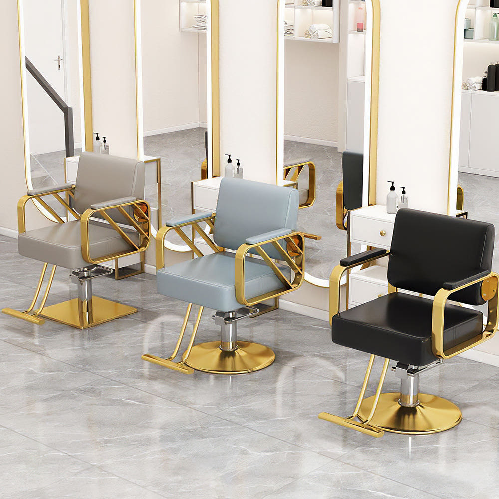 공간녹백 미용실 의자 블랙