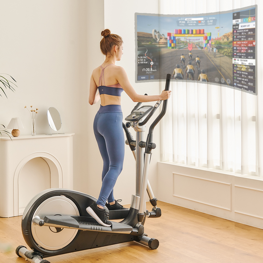 은성헬스빌 일립티컬 D-bike 505ERG 즈위프트 어플연동 이클립스 실내자전거 + 야핏1개월 이용권 + 풍속자동조절선풍기 - 상품 이미지