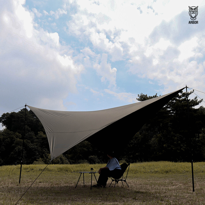 아버 아웃도어 와일드 윙 타프 캠핑 블랙코팅 방수