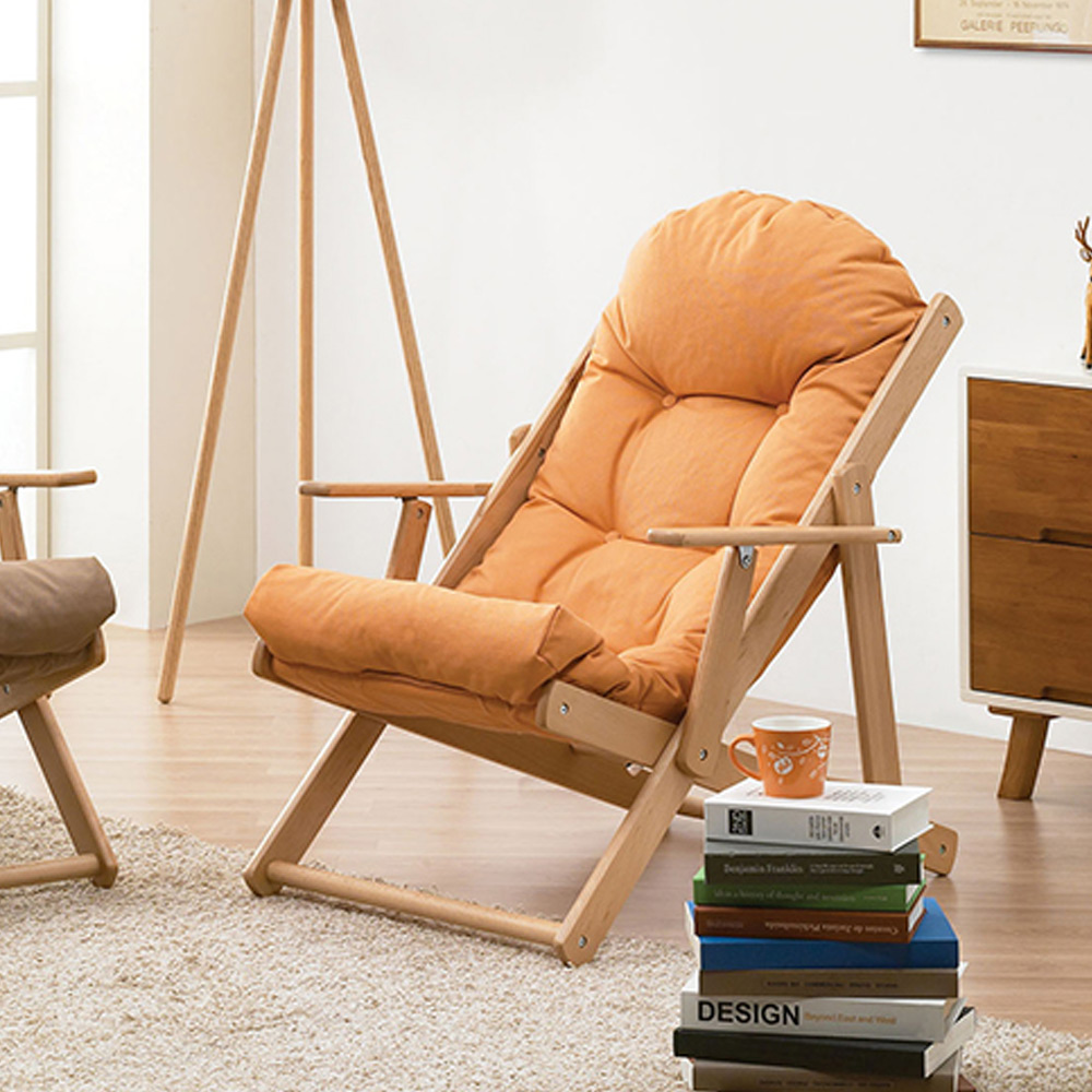 H264K 패브릭 비치원목 1인 소파