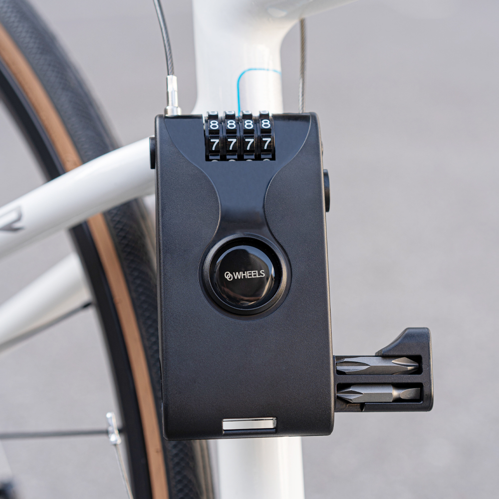 오투휠스 A133 다용도 렌치 와이어 자전거 자물쇠