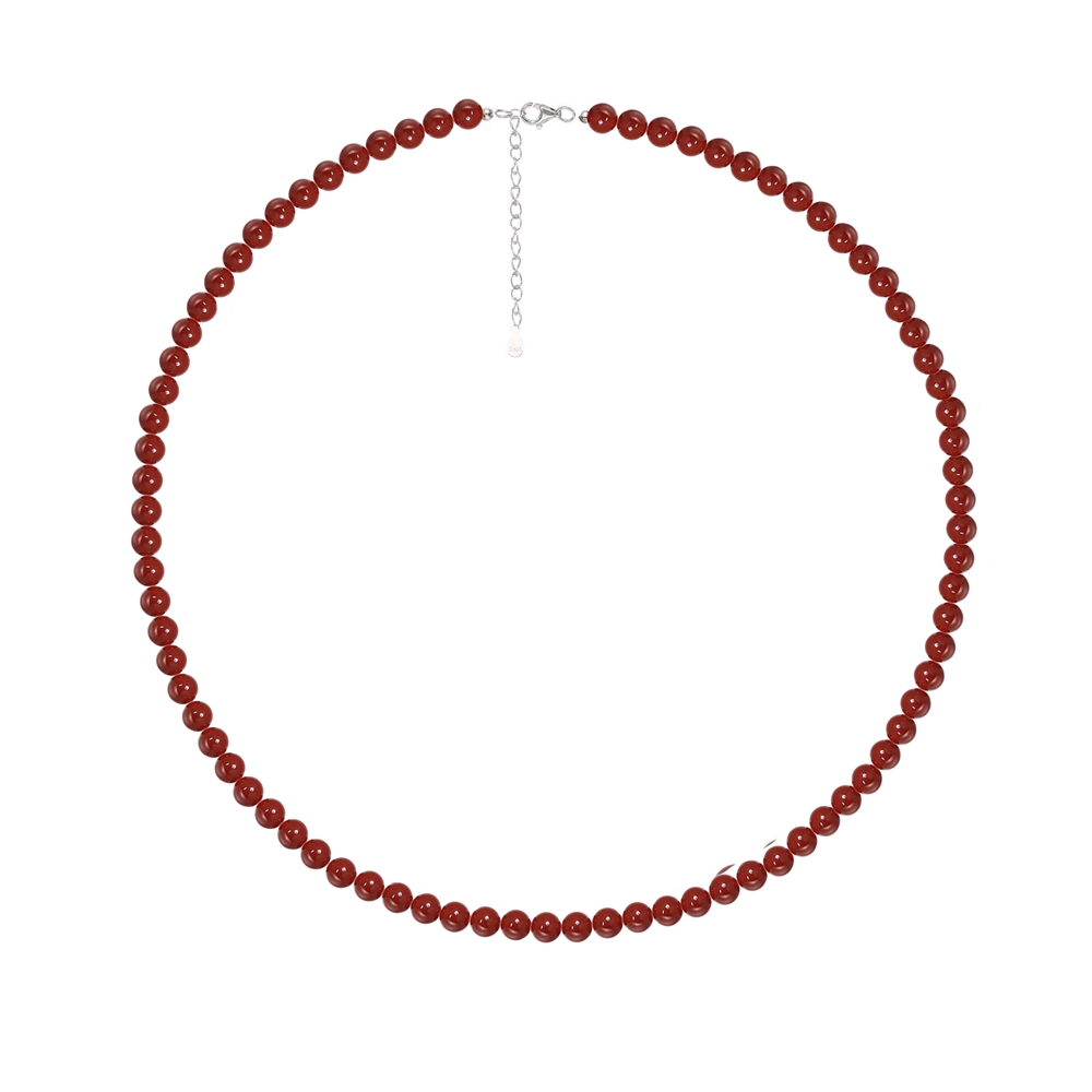 실버 925 레드 원석 레이어드 은목걸이 N100 - 상세 이미지 5