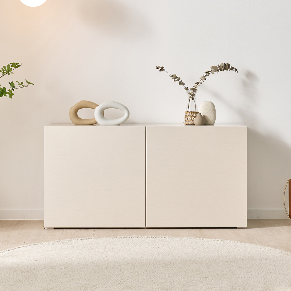 조아 거실장 (일반형 1200) 화이트 높은 티비다이 tv장 장식장