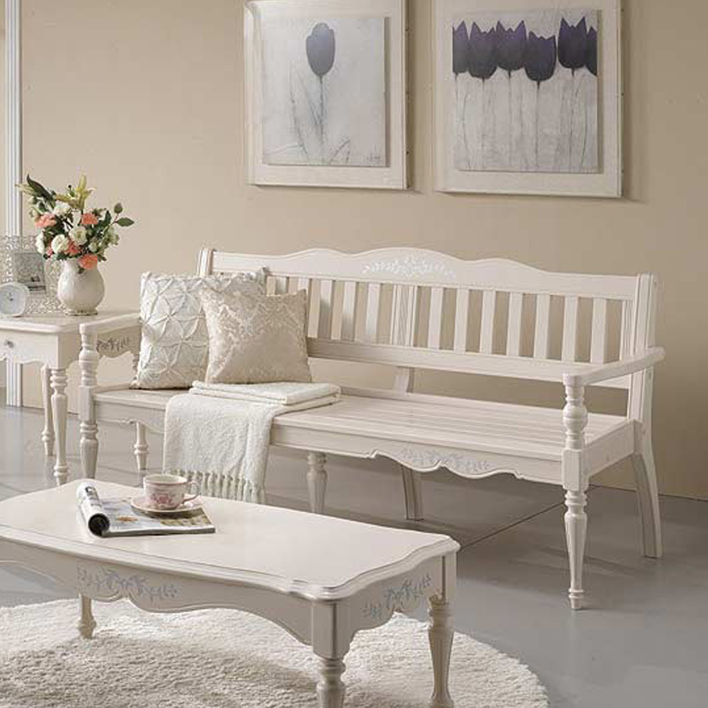 CR3K 튤립 원목 3인 벤치소파