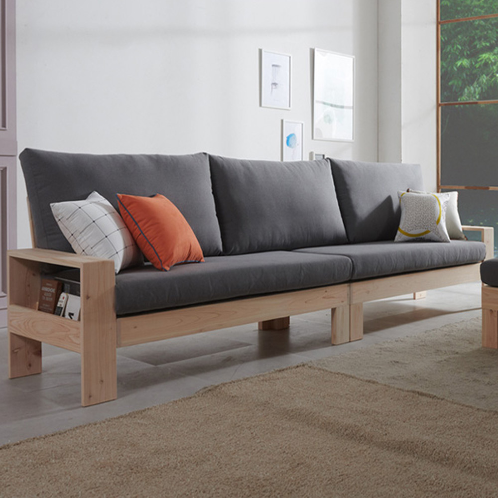 P101 편백원목 수납 4인 소파