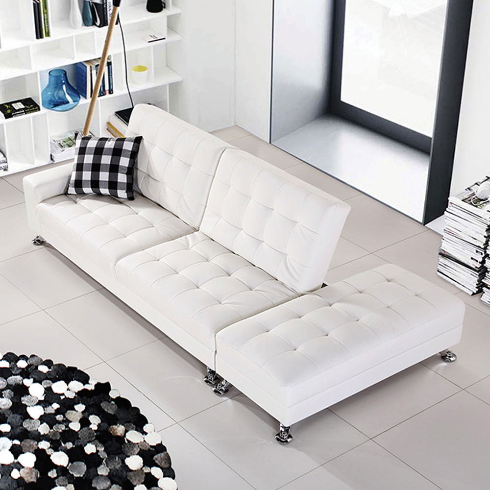 H184K PU가죽 3인 소파베드