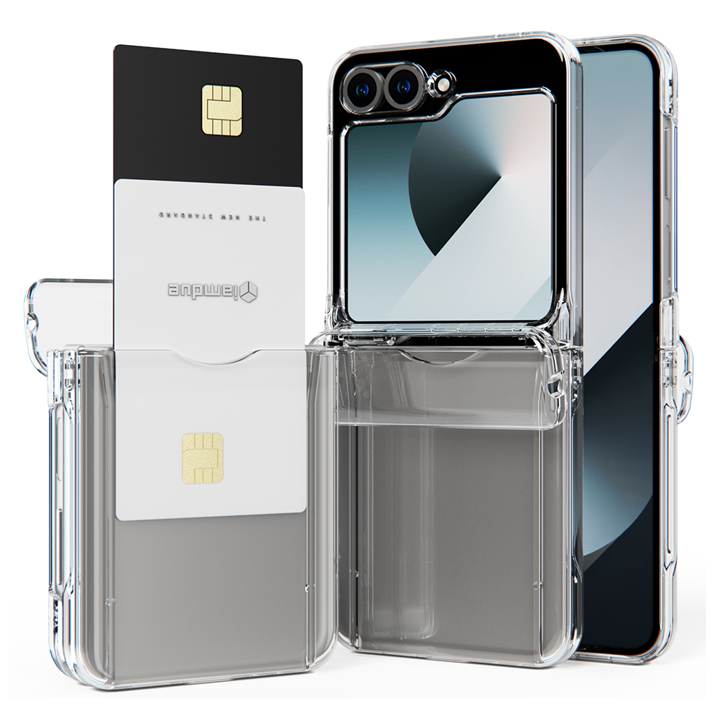 변색방지 카드 케이스 2장 수납 슬림 생폰 투명, 갤럭시Z 플립6 - 상세 이미지 4