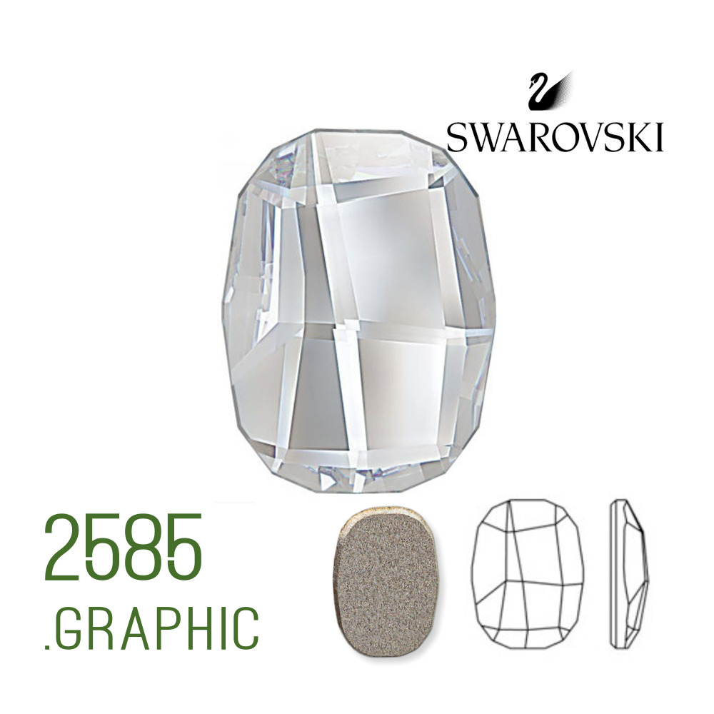 스와로브스키 네일 스톤 2585 그래핏 10mm 크리스탈 젤 셀프 아트재료 파츠 - 상세 이미지 2
