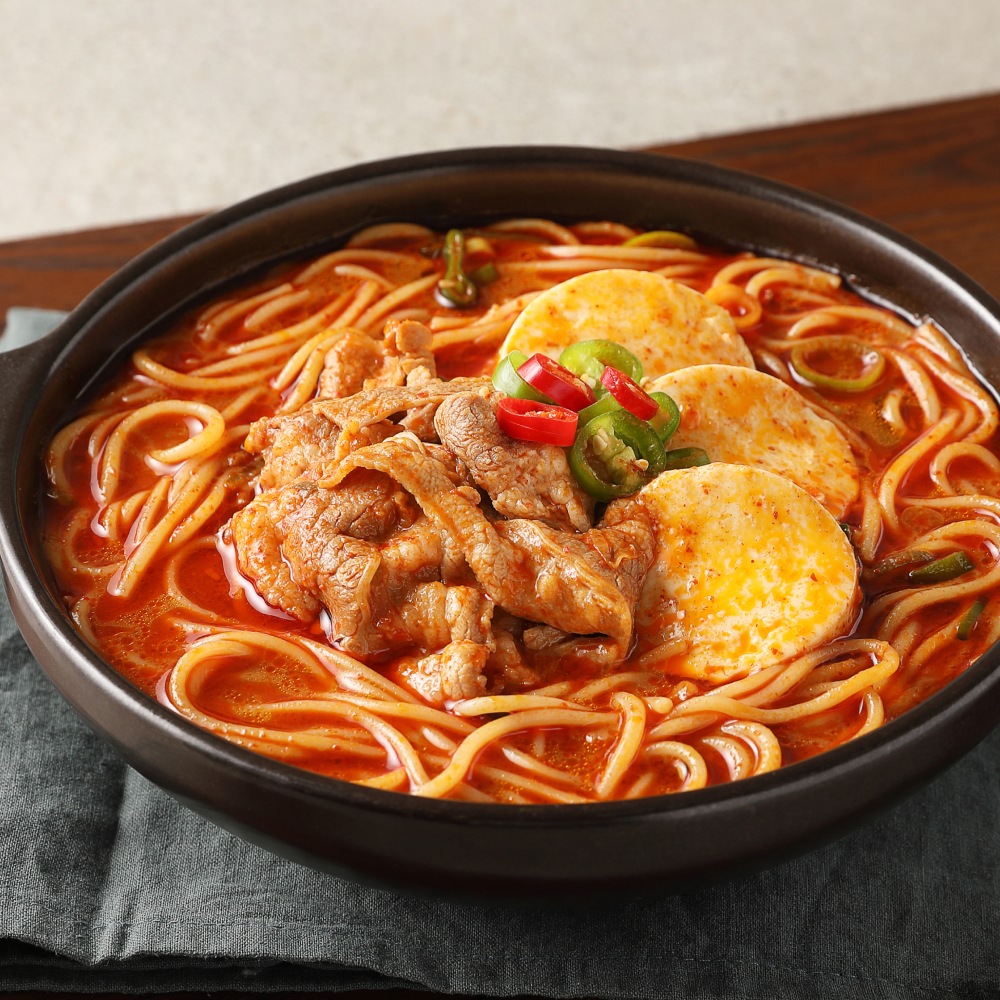 푸딩프렙 우삼겹 쫄면 순두부용 키트 450g 밀키트 간편조리세트 - 메인 이미지