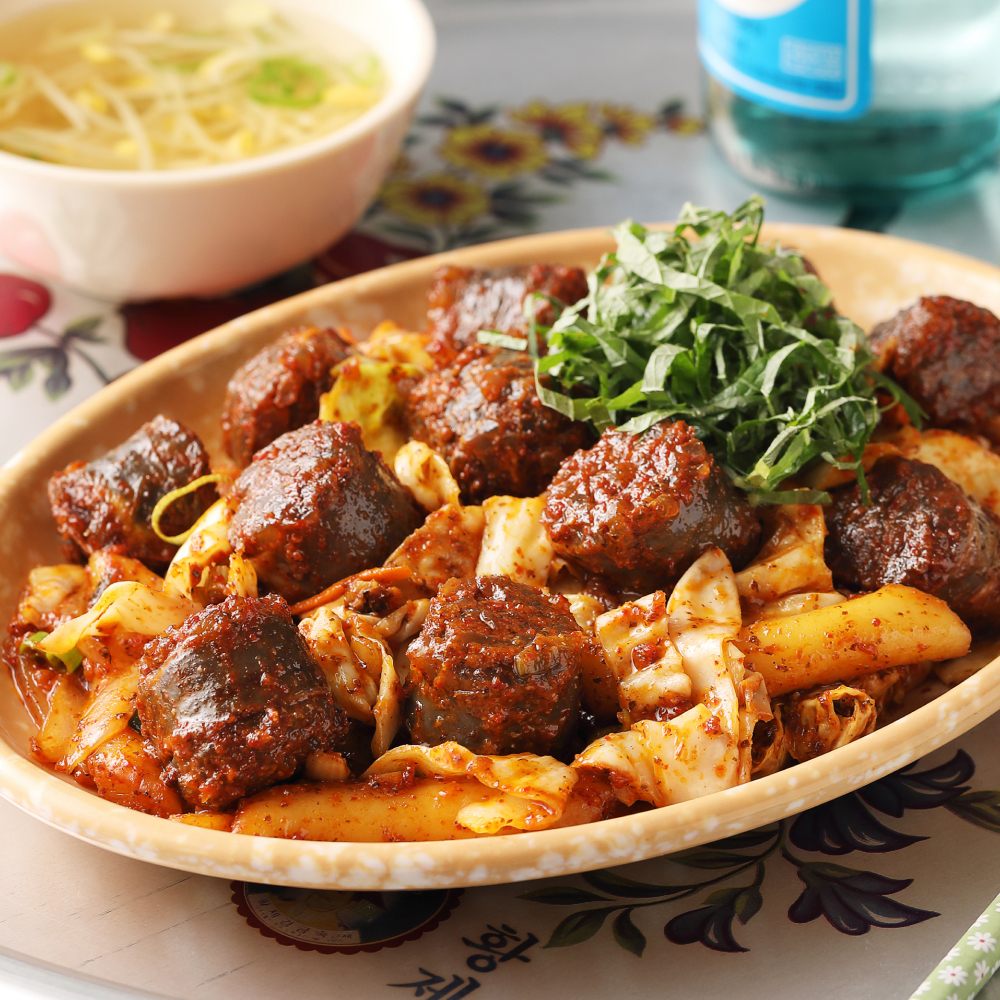 푸딩프렙 매콤순대볶음 470g 안주 야식 캠핑 냉동 밀키트 간편조리세트 - 상품 이미지