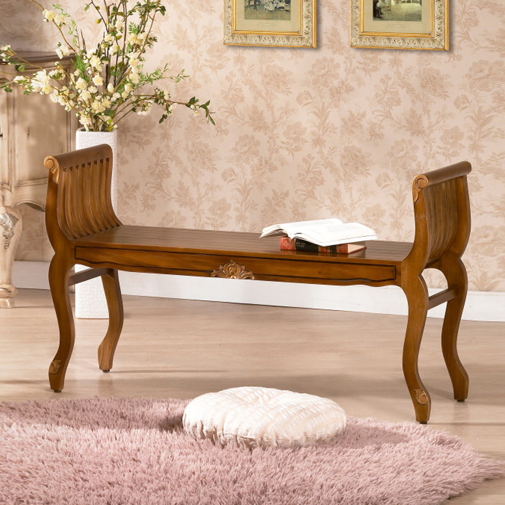 S2K 마호가니 원목 2인 벤치 의자