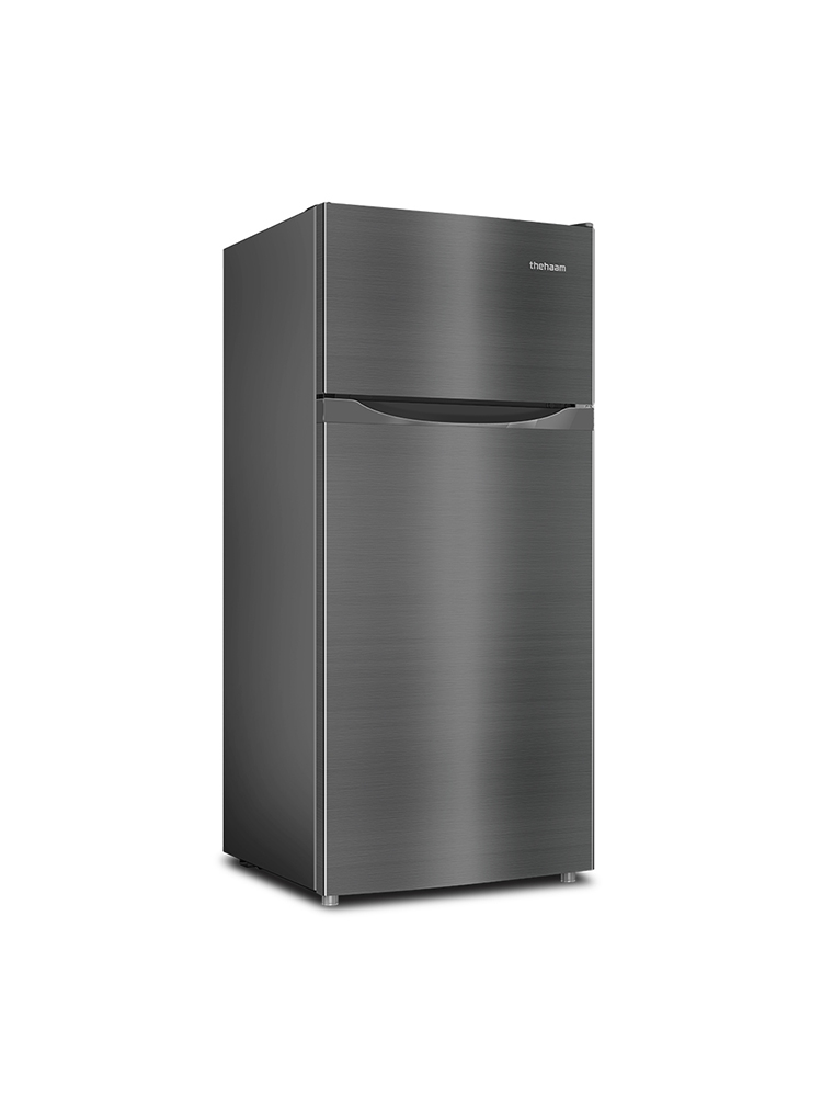 더함 소형 미니 냉장고 사무실 신혼 원룸 2도어 냉장고 112L 메탈실버