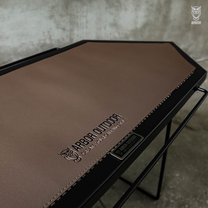 아버 아웃도어 헥사 육각 가죽 테이블 매트 캠핑 롤