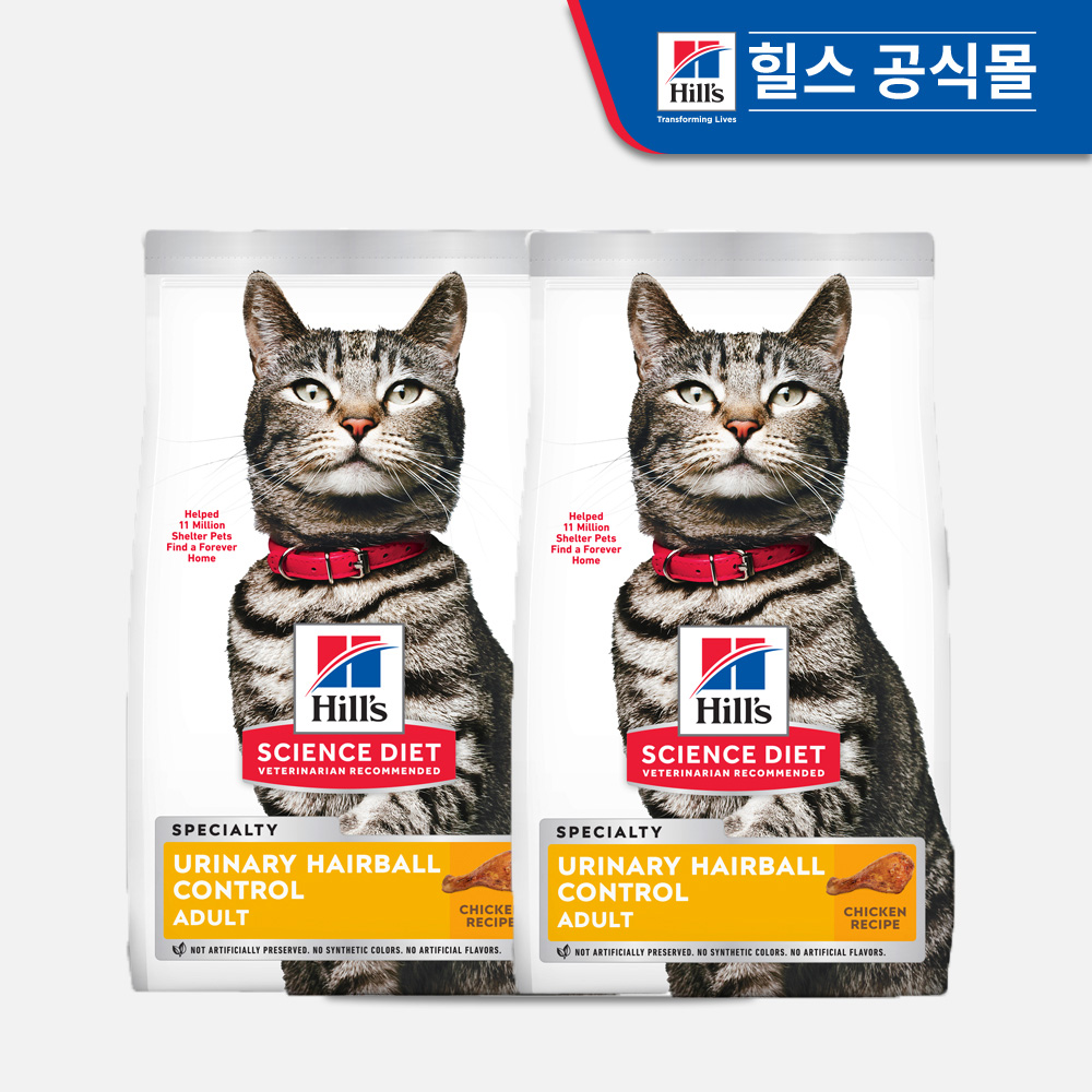 힐스 고양이사료 어덜트 유리너리 헤어볼 컨트롤 1.6kg X 2개 제품 이미지