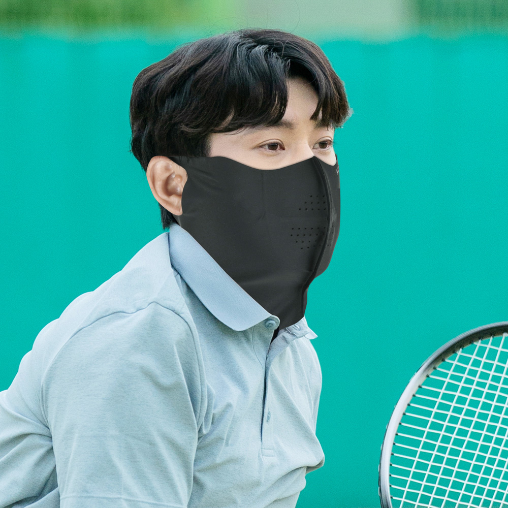 아리프 국산 에어로쿨 자외선 차단 골프 마스크 UPF 50+ 스포츠 안면 얼굴햇빛가리개 - 상세 이미지 2
