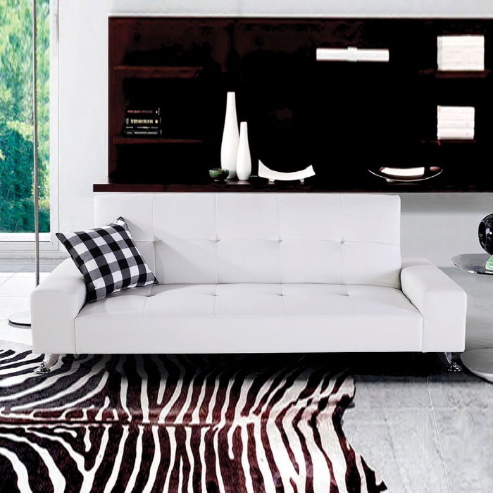 H174K PU가죽 3인 소파베드