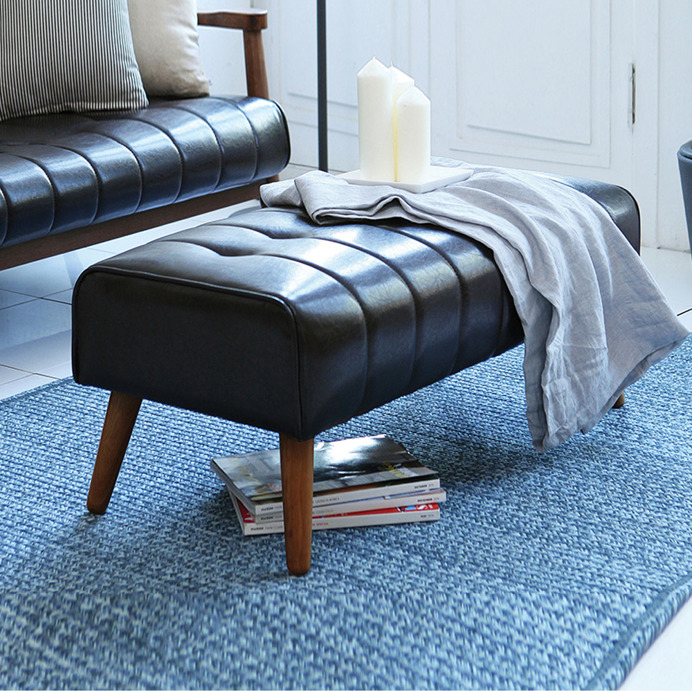 H196K PU가죽 2인 벤치의자