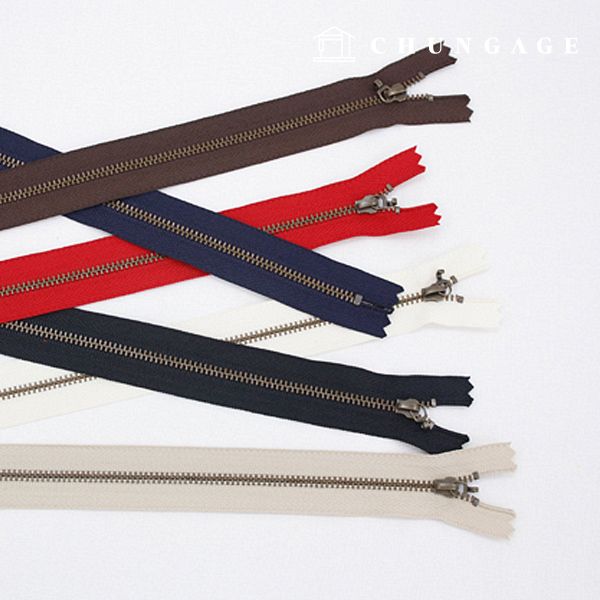 YKK지퍼 엔틱 30cm 머리장식별매 6종 - 상품 이미지
