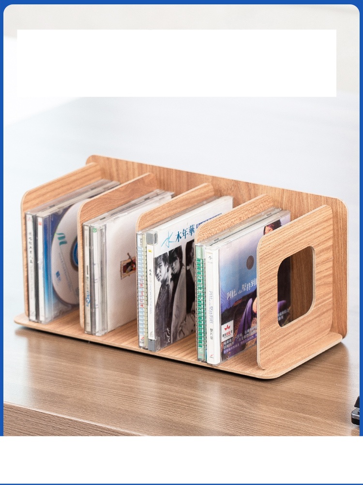 CD보관함 디스플레이 디스크 DVD 장식장 수납장 보관  프렌치 오크 - 상품 이미지