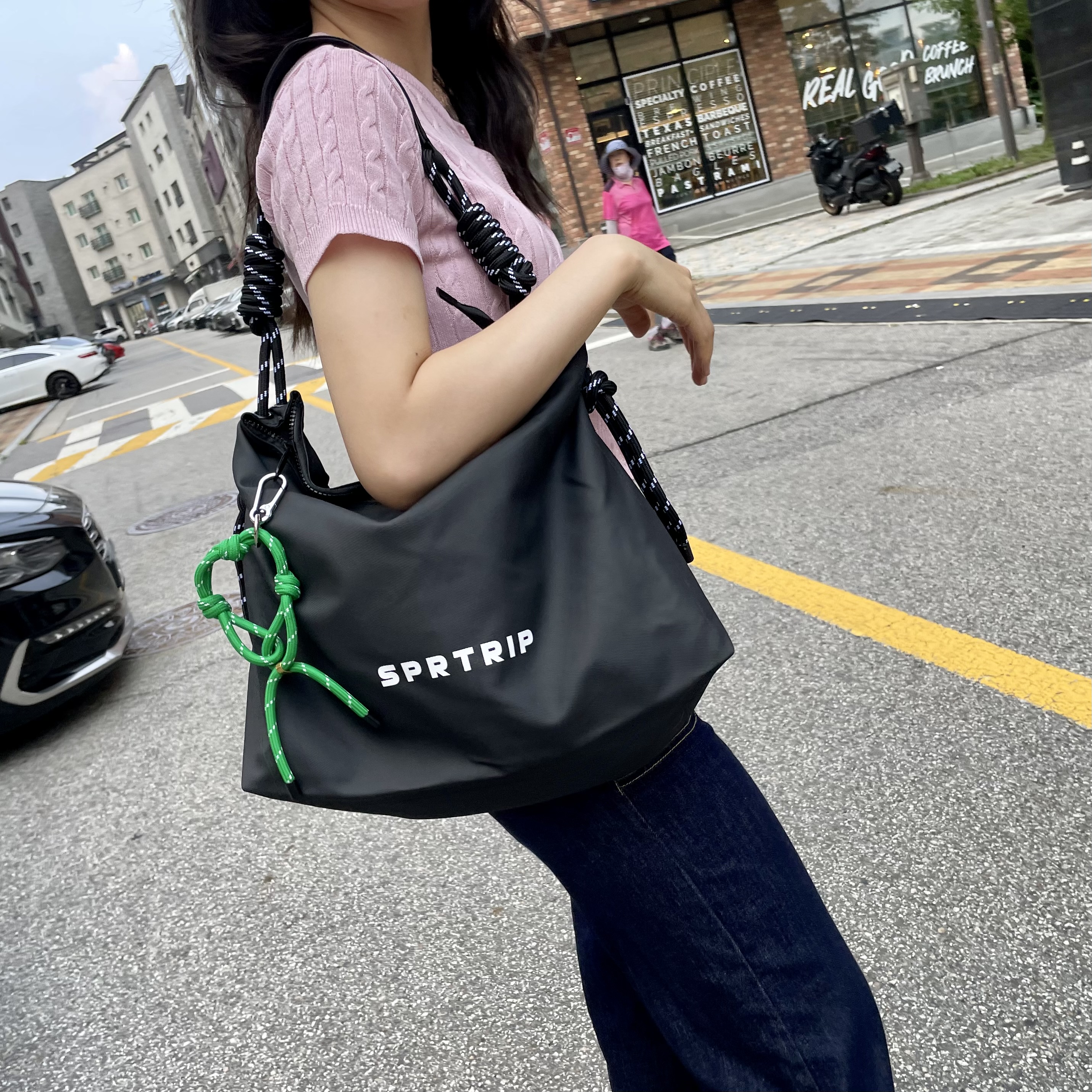 mddas 로프백 여행용 크로스백 보부상 데일리 가벼운 유럽여행가방 나일론 빅 사각 해외 - 상품 이미지