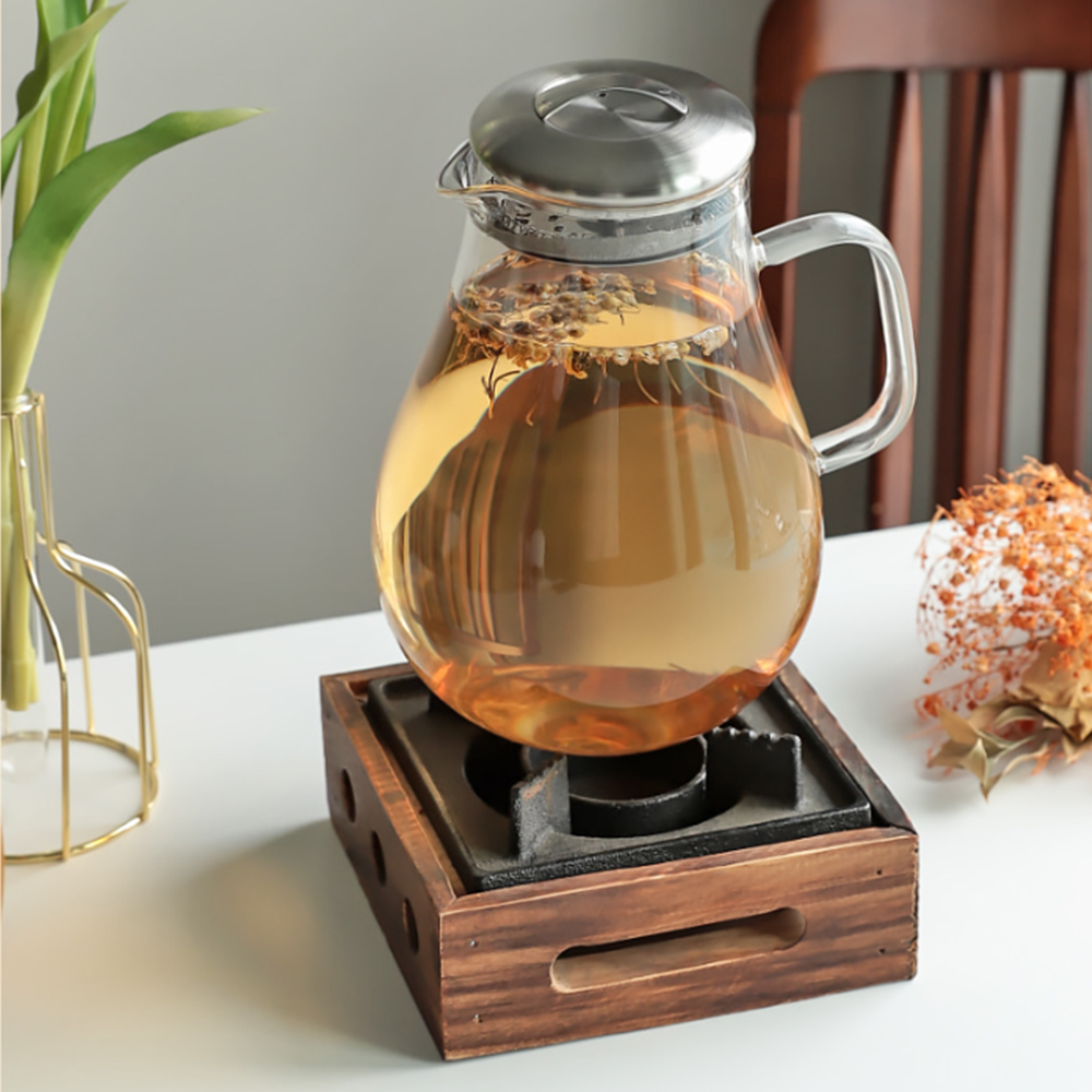 티포터 차우리는 주전자 차탕기 직화 내열 유리 티팟 티포트