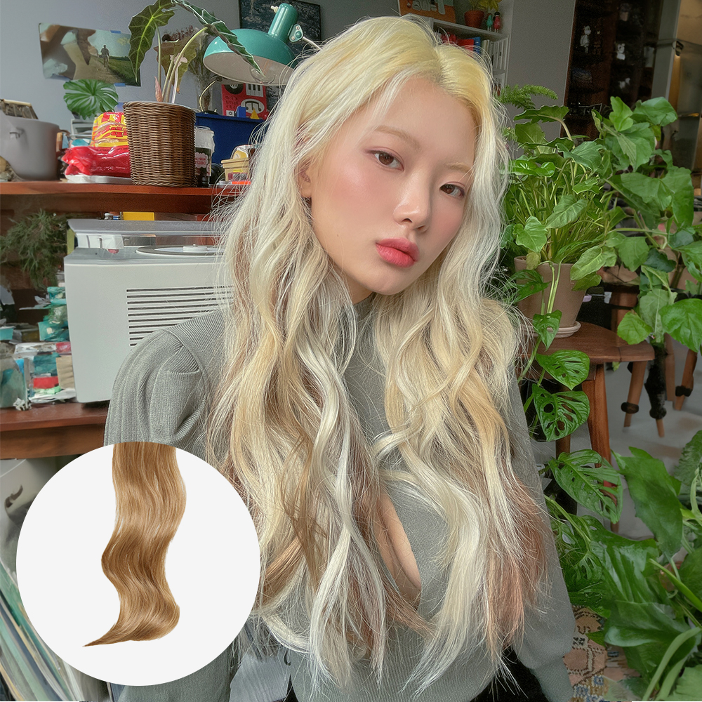 [붙임머리] 컬러피스 [글램웨이브] 21인치 (미스티사) - 상품 이미지